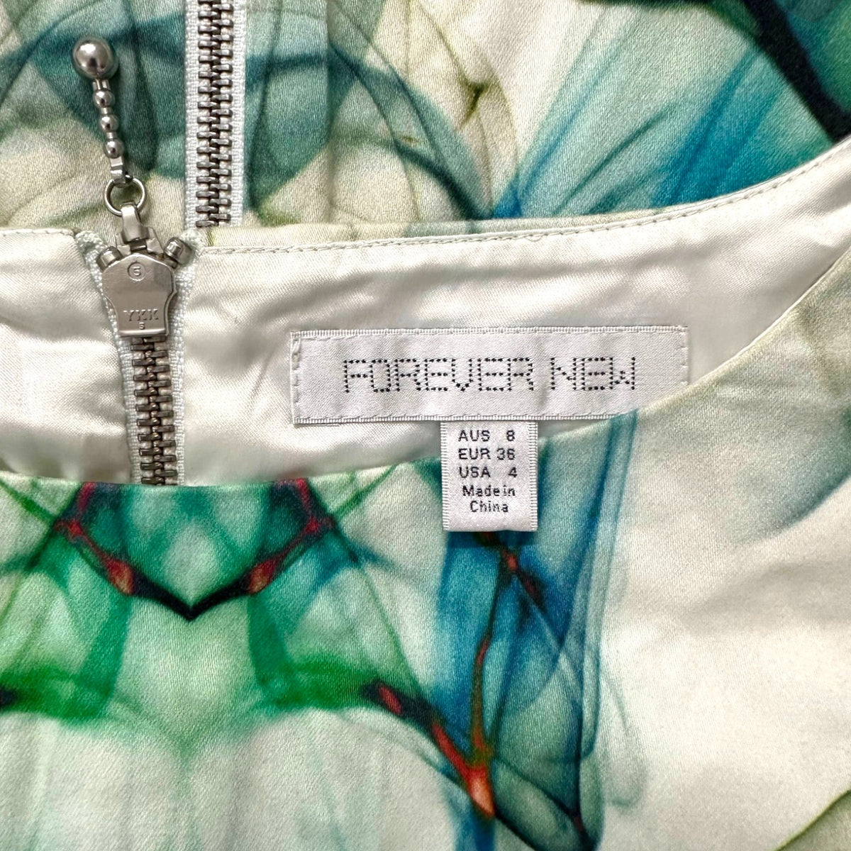 Forever New Abstract Sleeveless Printed Dress
