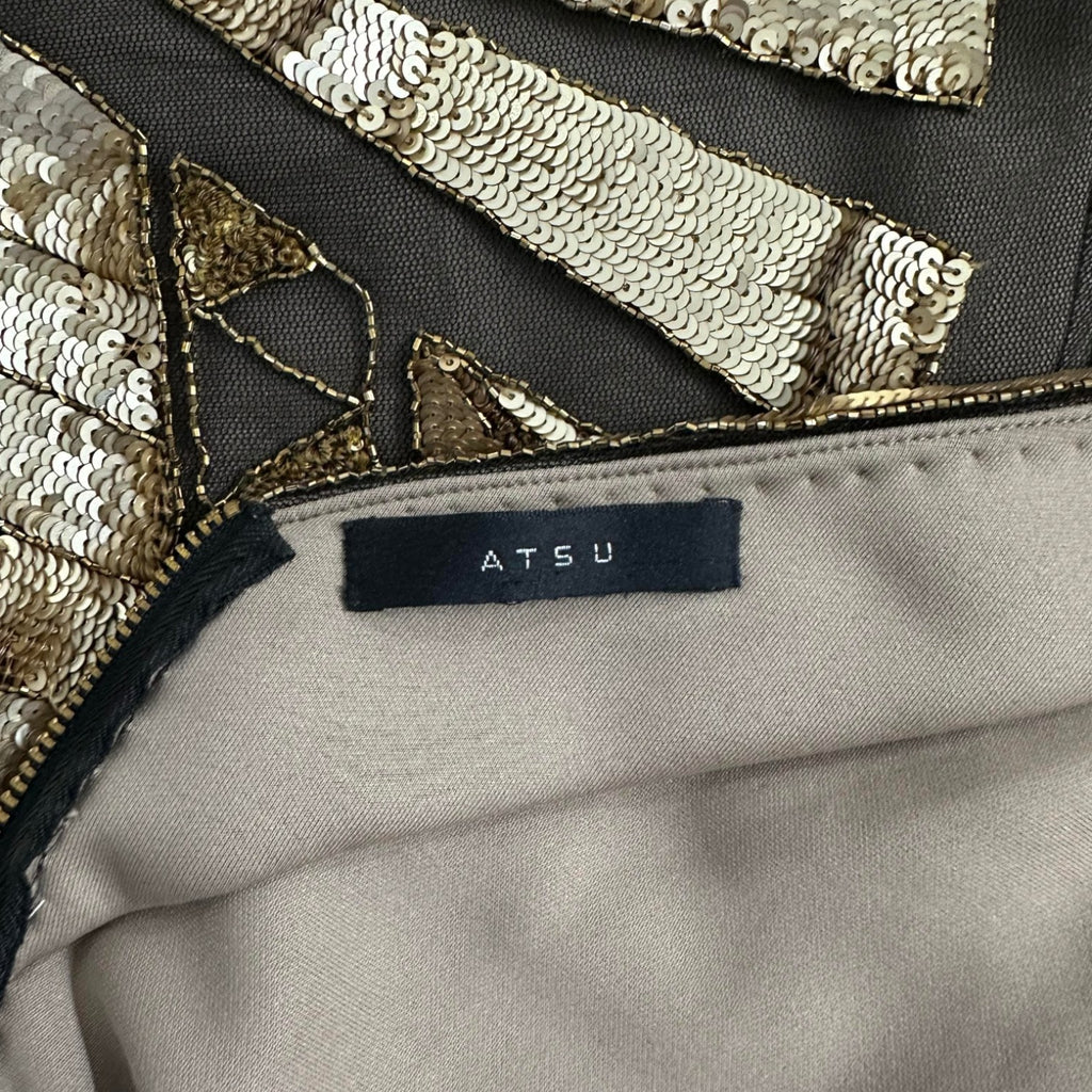 Atsu Black Metallic Dress