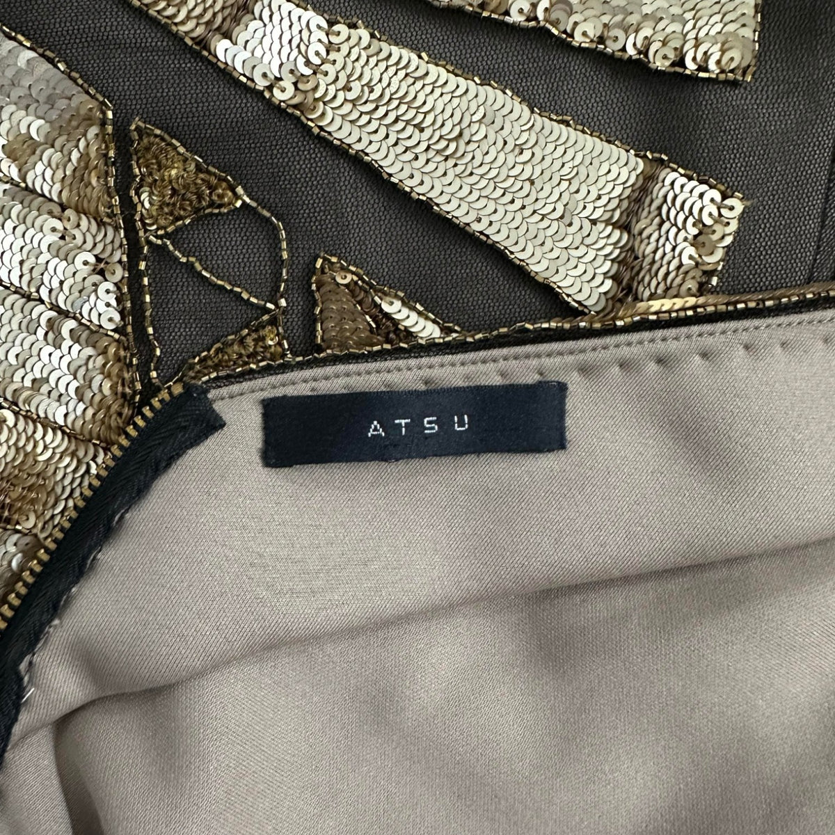 Atsu Black Metallic Dress