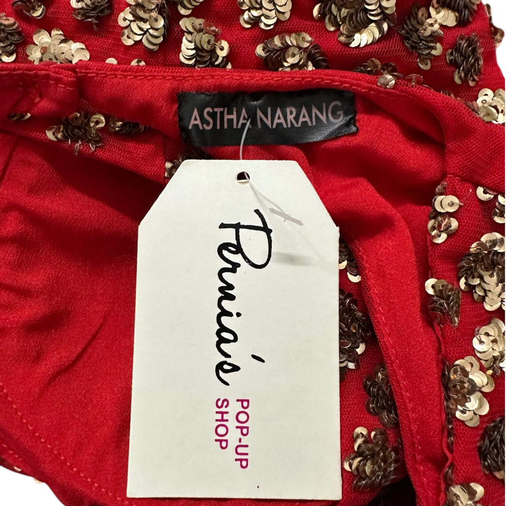 Astha Narang Halter Neck Peach Lehenga