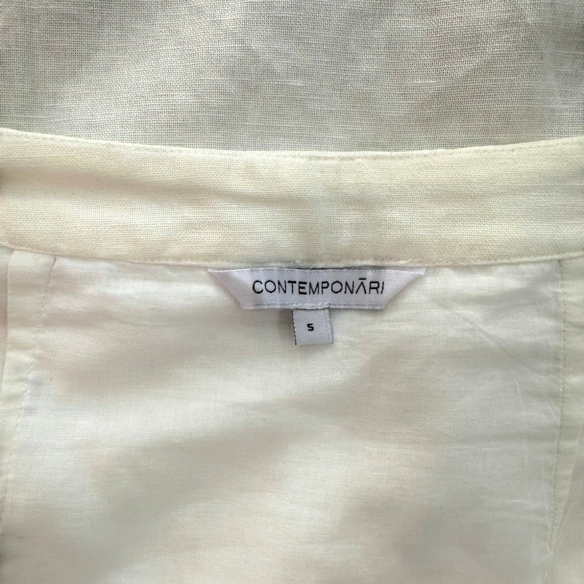 Contemponari Florence White Slit Skirt Set