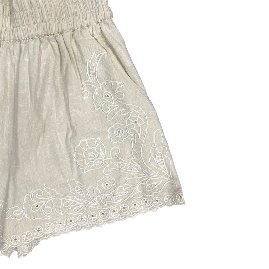 Style Island High Waisted Embroided Frida Shorts