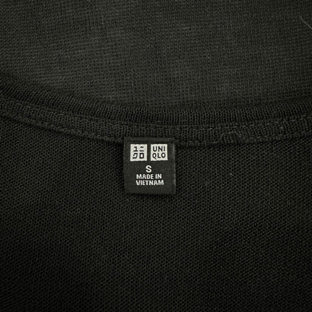 Uniqlo Black Lightweight Open-Front Longline Cardigan