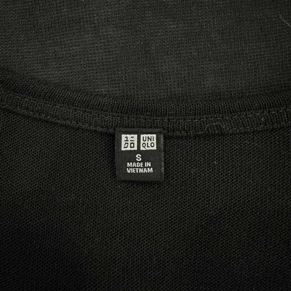 Uniqlo Black Lightweight Open-Front Longline Cardigan