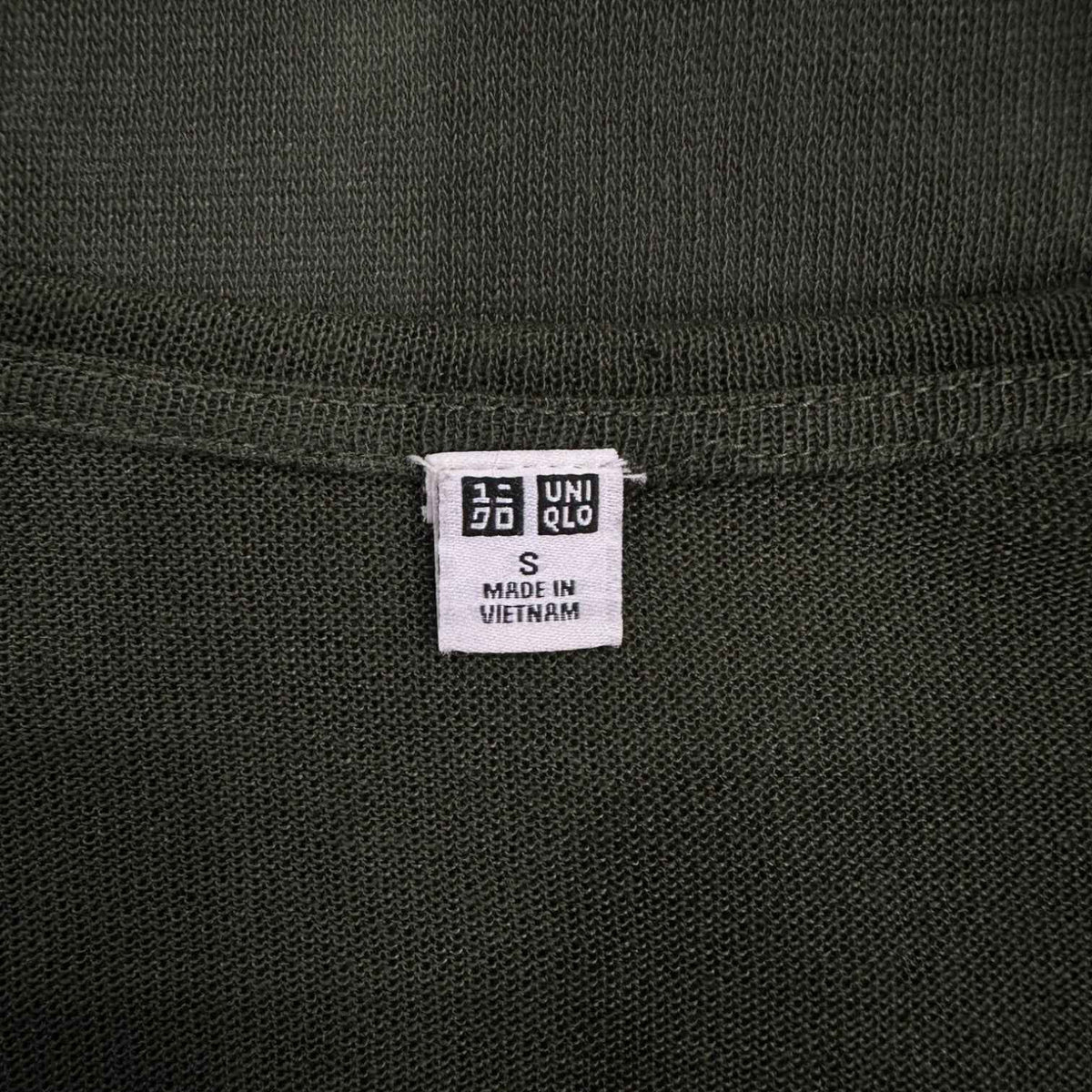 Uniqlo Olive Lightweight Open-Front Longline Cardigan