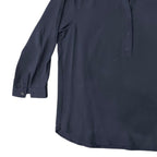 Uniqlo Navy Blue High Low Flowy Blouse