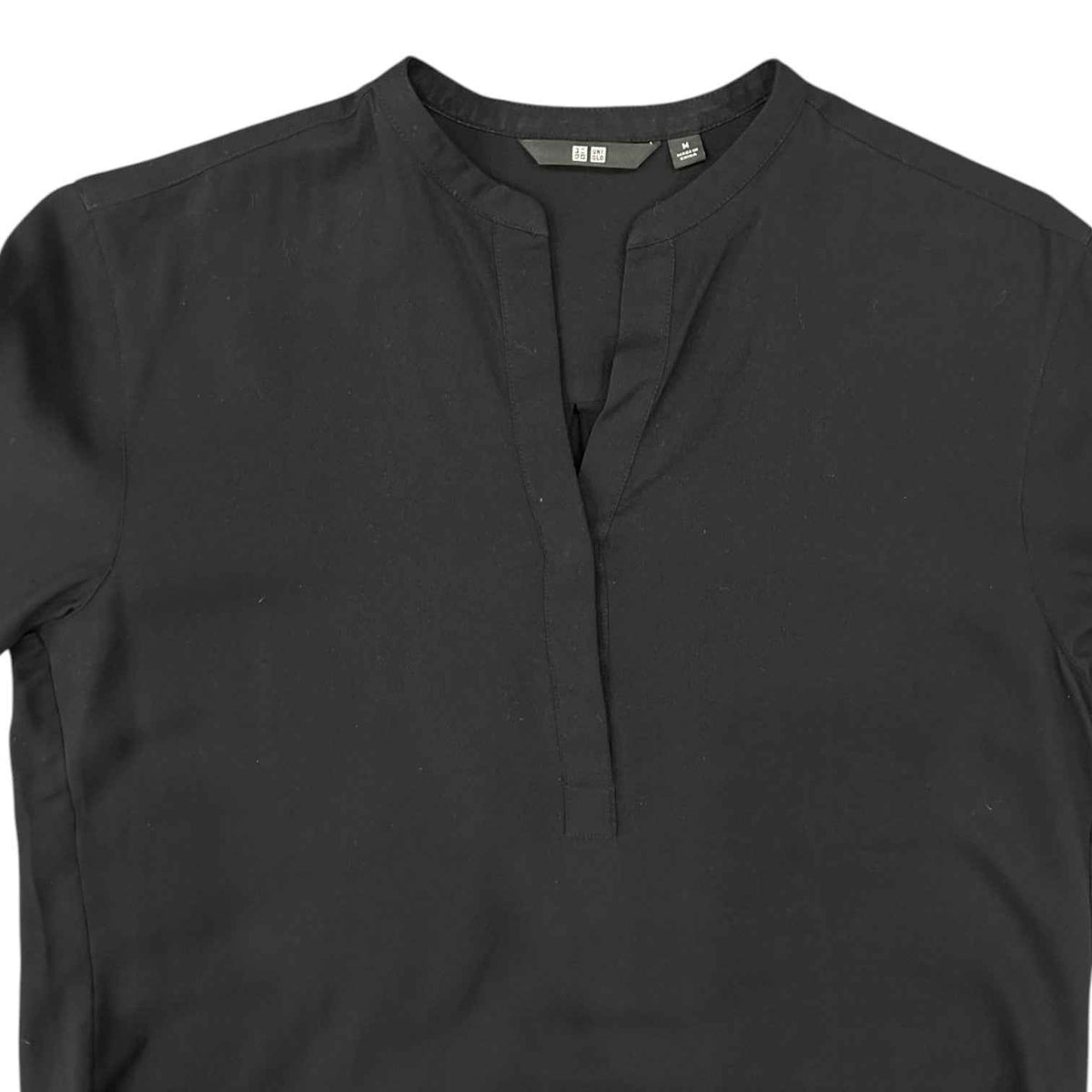 Uniqlo Black High Low Flowy Blouse