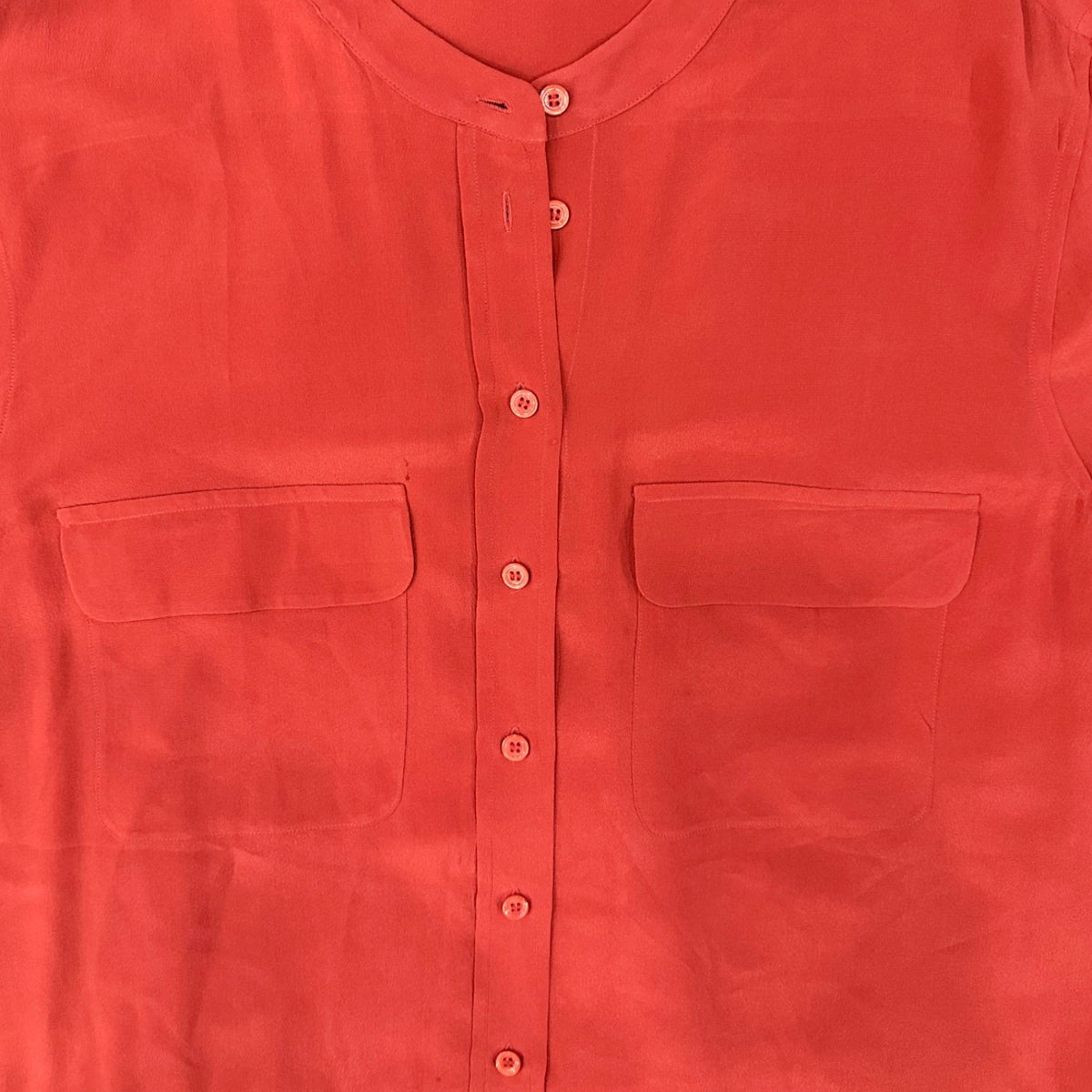 Massimo Dutti Mulberry Silk Blouse in Coral Red