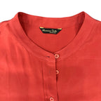 Massimo Dutti Mulberry Silk Blouse in Coral Red