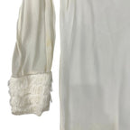 Massimo Dutti Flowing Shirt with Pleated Fringed Cuffs