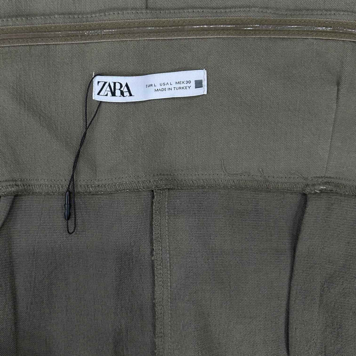 Zara Strapless Draped Dress in Olive