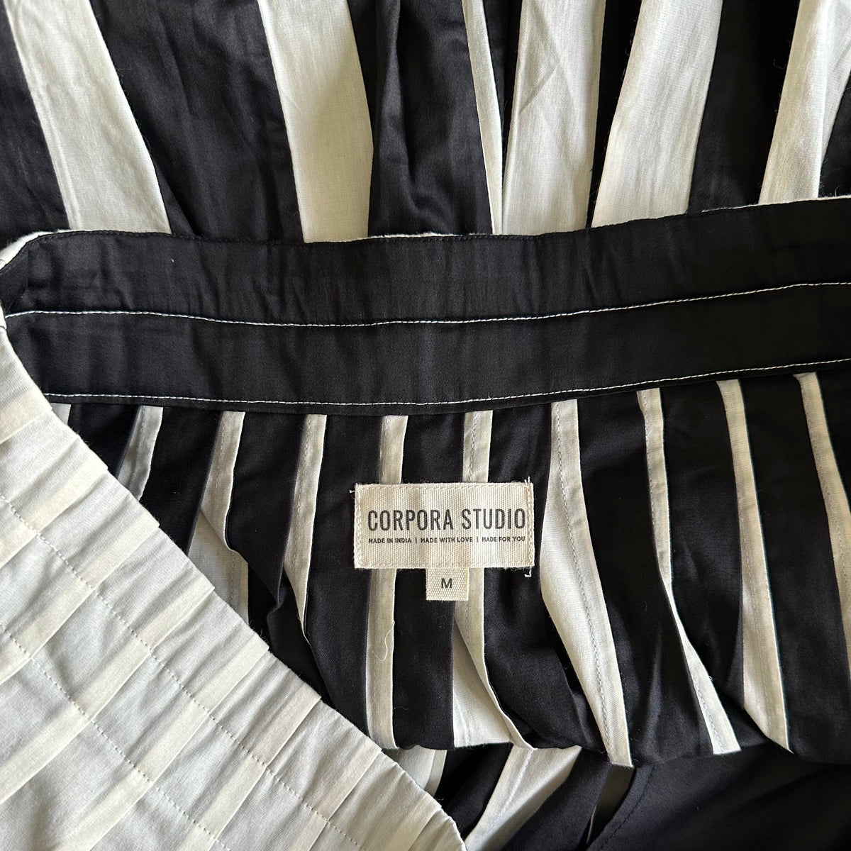 Corpora Studio Organic Cotton Pleated Skirt Co-ord Set