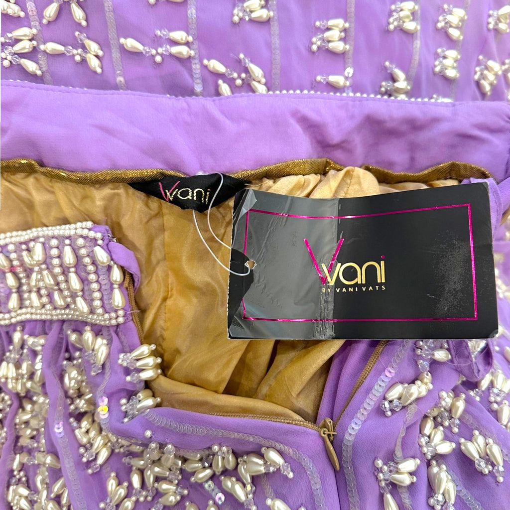 Vvani by Vani Vats Lilac Pearl Chandelier Lehenga Set