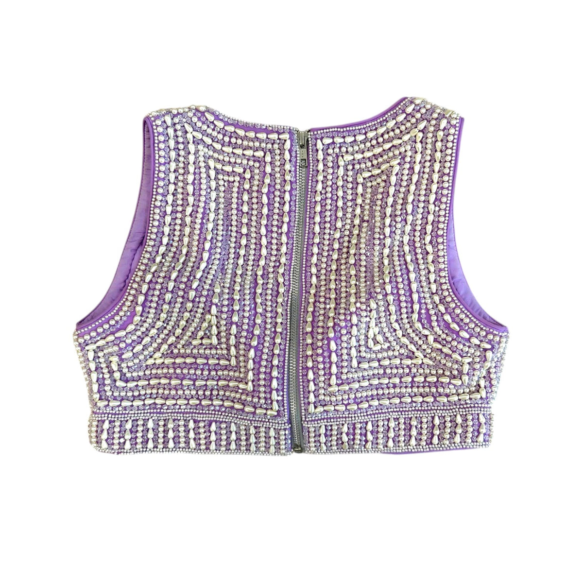 Vvani by Vani Vats Lilac Pearl Chandelier Lehenga Set