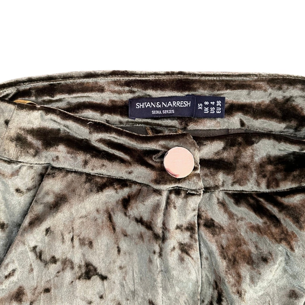 Shivan & Narresh Soul Series Olive Velvet Co-ord Set