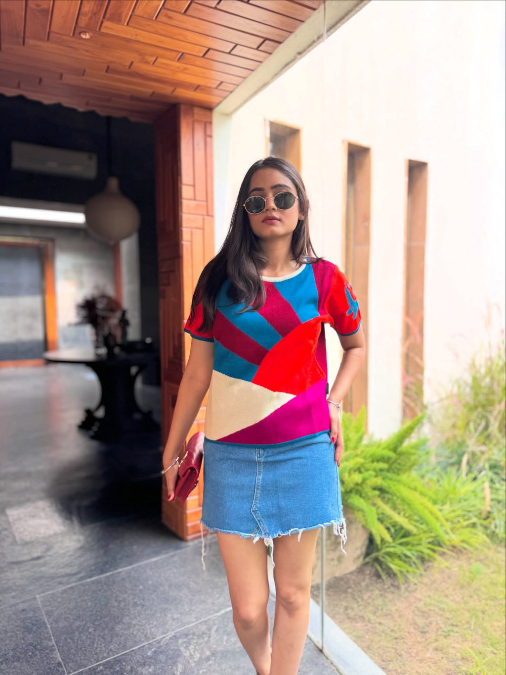 Saloni Jain Almost Midnight Half Sleeve Tshirt Jumper