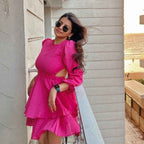 By The Bay Layered Fit & Flare Dress