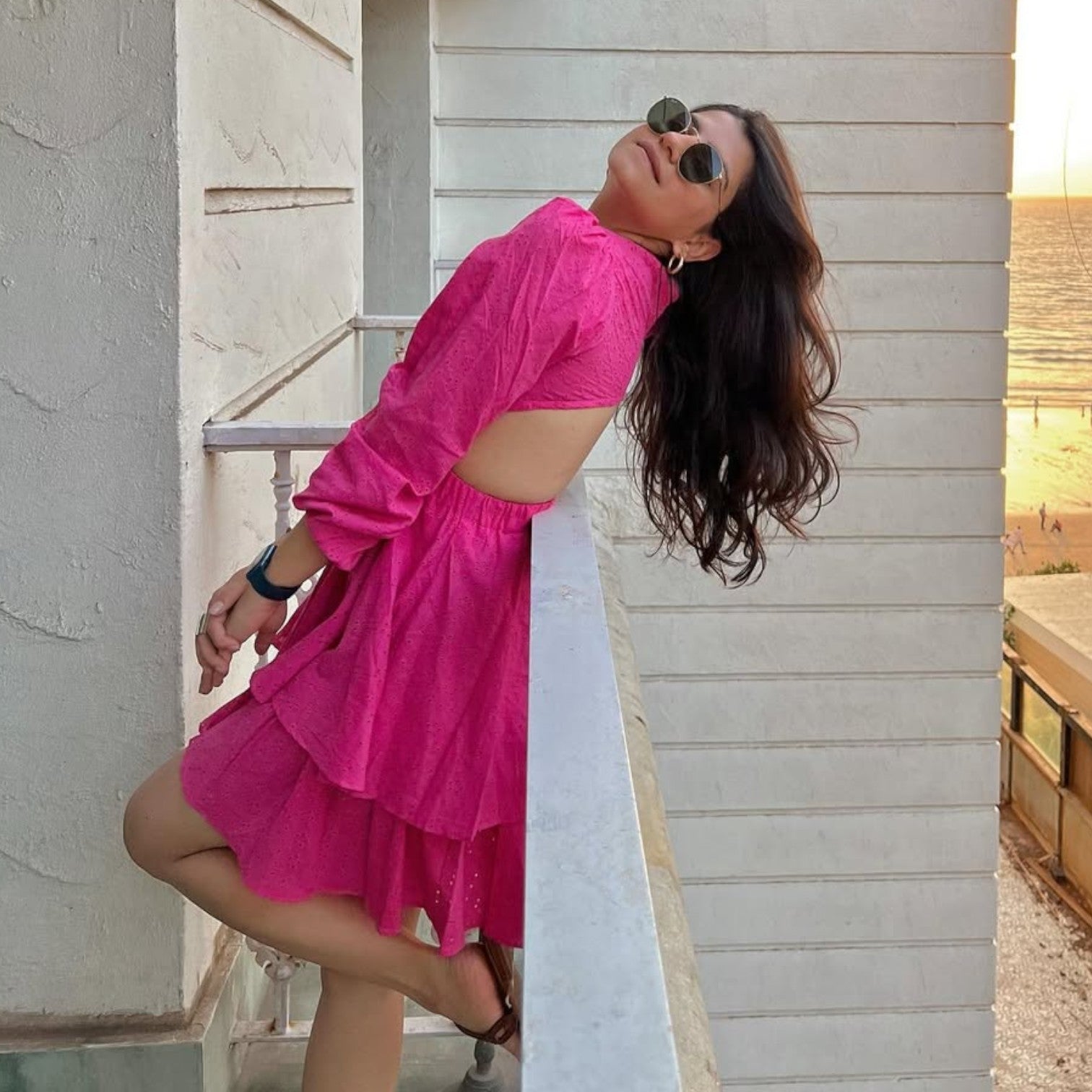 By The Bay Layered Fit & Flare Dress