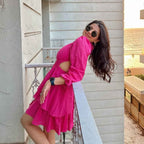 By The Bay Layered Fit & Flare Dress