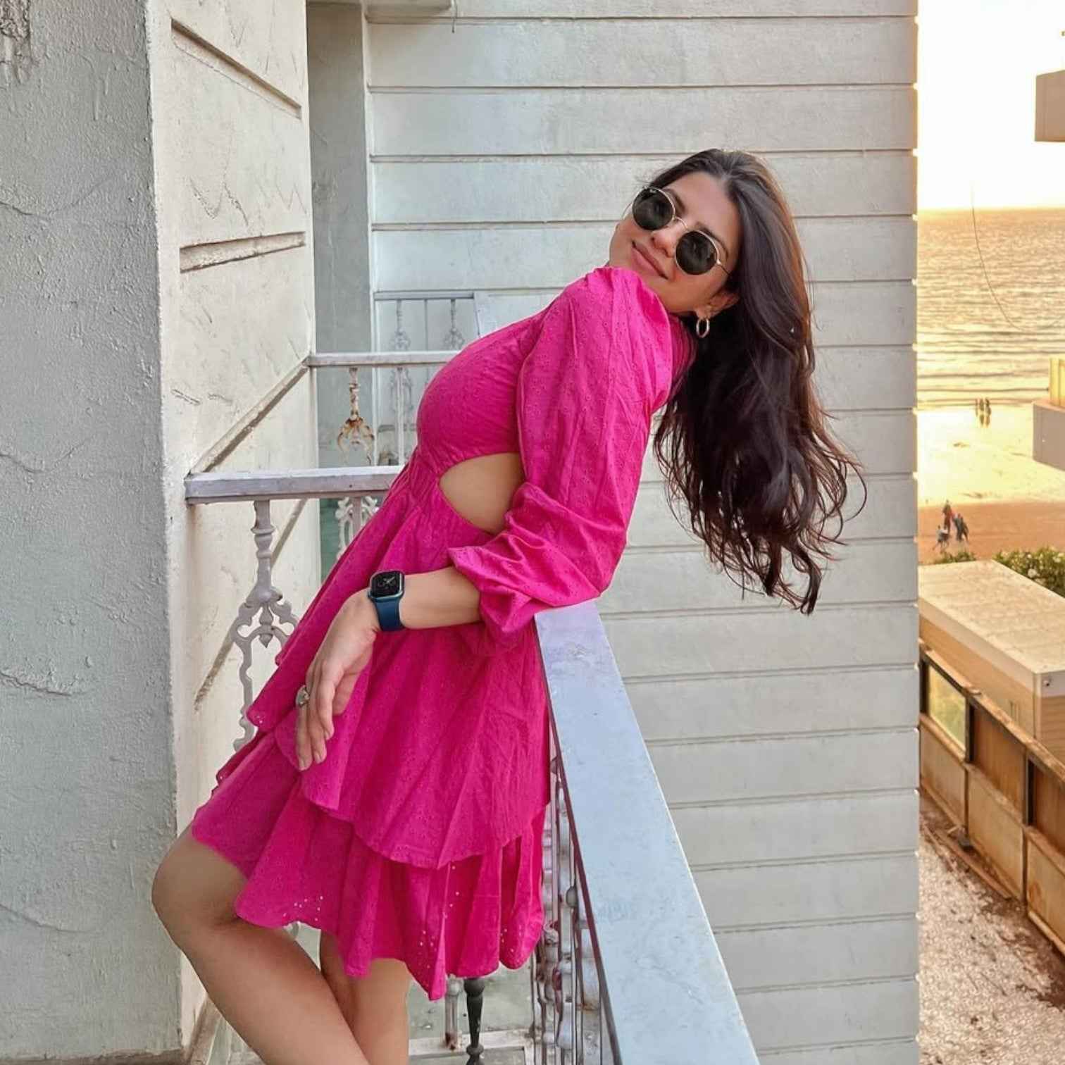 By The Bay Layered Fit & Flare Dress