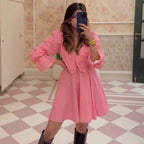 Fancy Pants Gingham Bell Sleeved Mini Dress