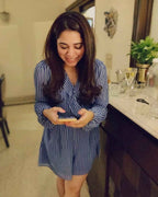 Micheal Kors Striped Blue and White Dress