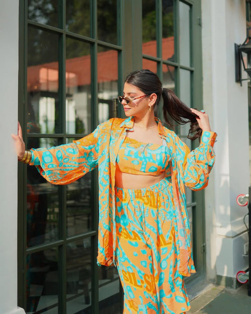 Sil Sila Orange Panther Co-Ord Set of 2