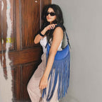 Shop Mistry Selena Fringe Blue Azure