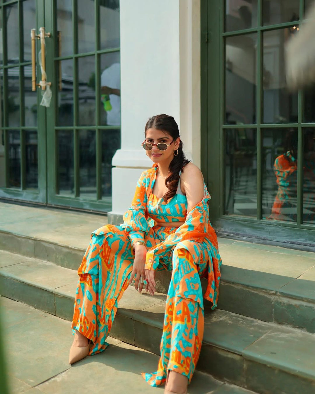 Sil Sila Orange Panther Co-Ord Set of 2