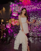 Kassually White Embellished Co-Ord Set