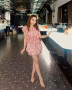 Urth Pink Ruffles Dress