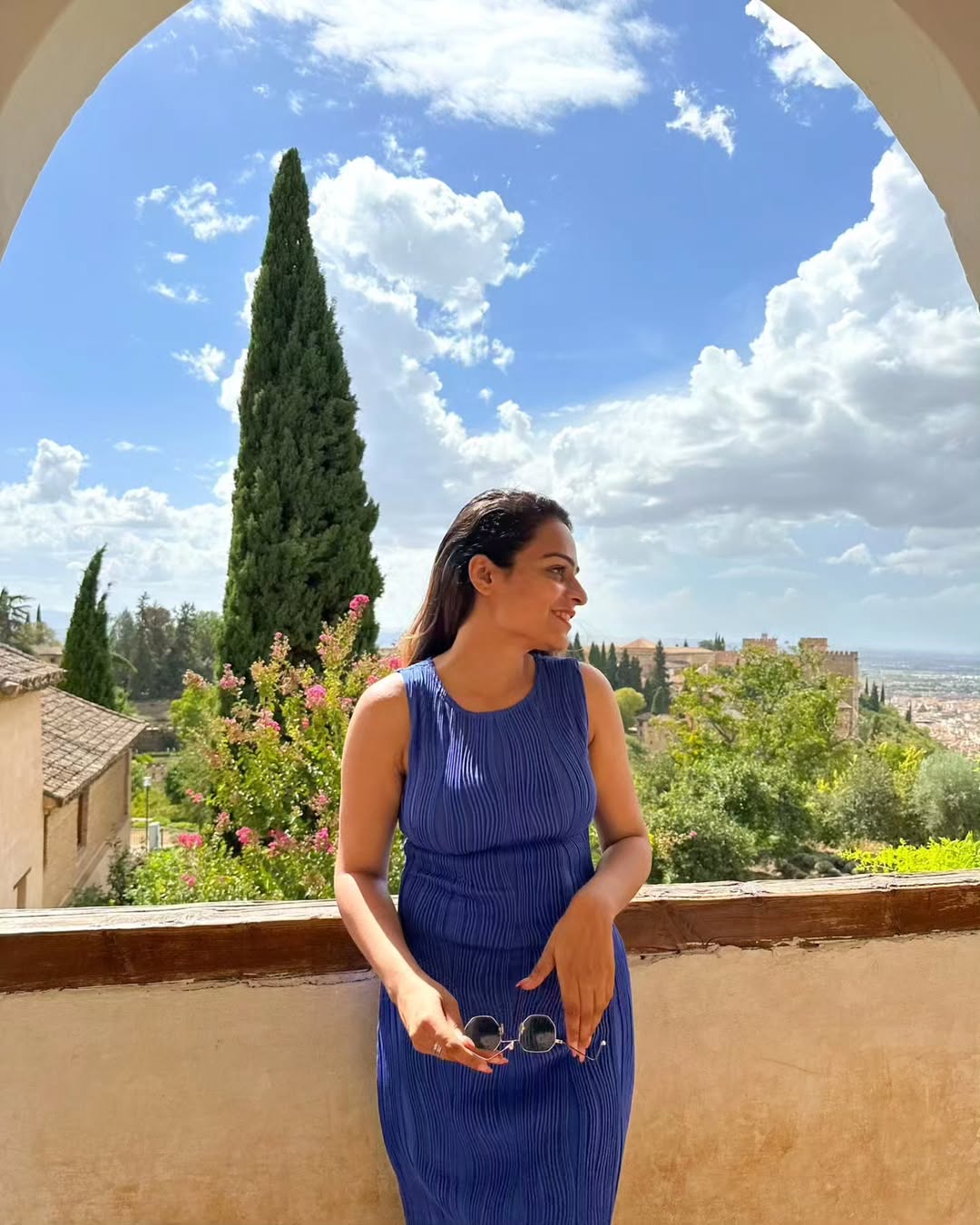 Blue Tropical Maxi Dress