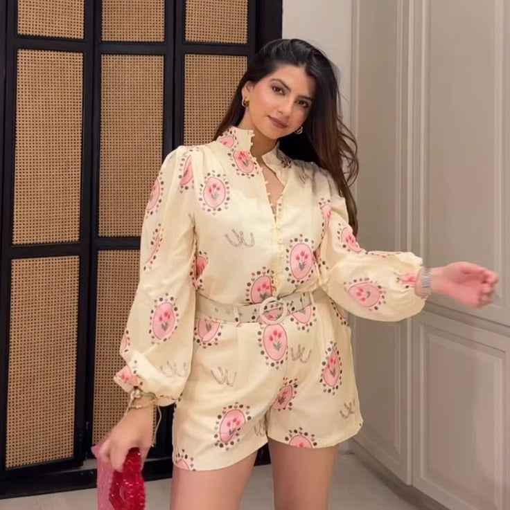 Miakee Floral Co-ord Set with Belt
