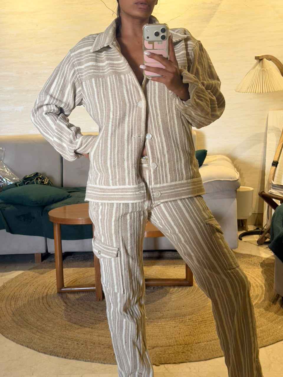 Square Fruit Coconut Drift Jacket and Pants Co-ord Set