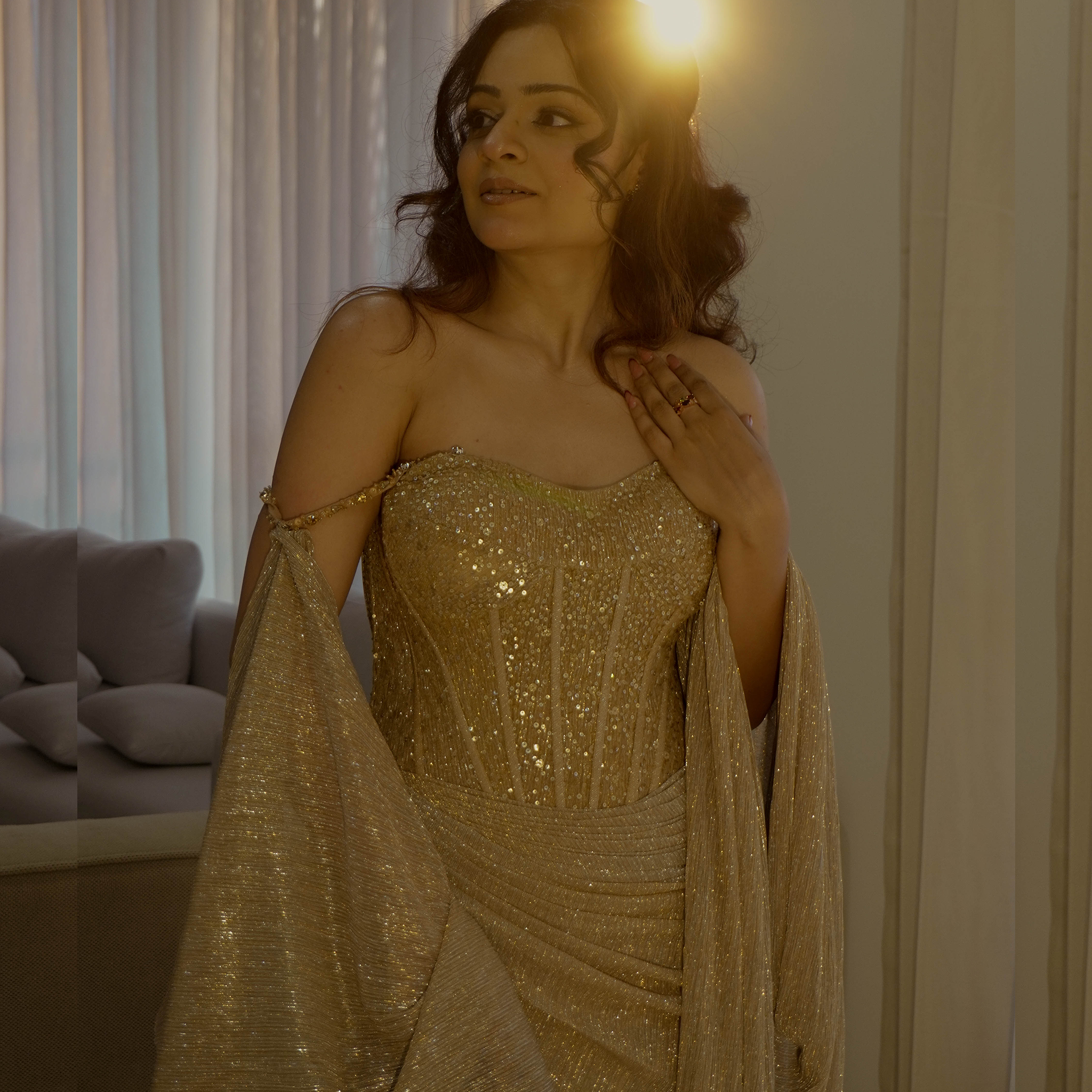 Tarun Tahiliani Corset Gown Saree