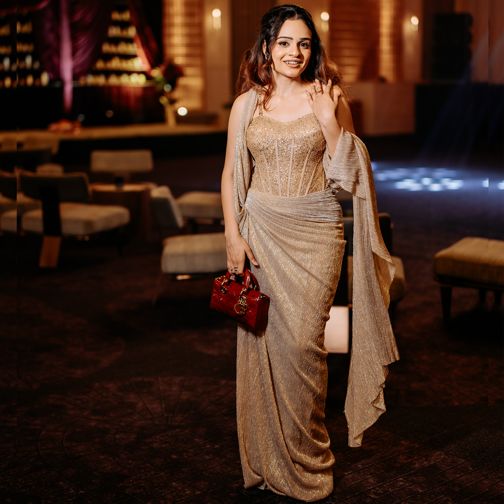 Tarun Tahiliani Corset Gown Saree