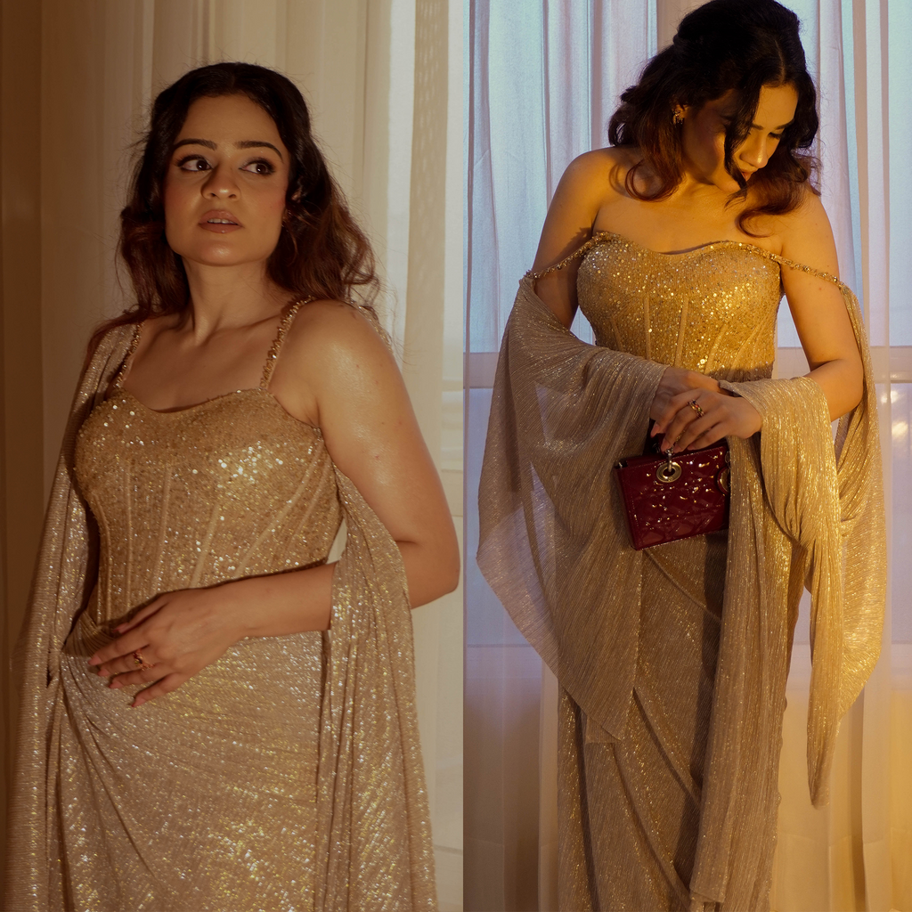 Tarun Tahiliani Corset Gown Saree