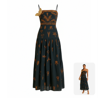 Strapy Bohemain Maxi Dress