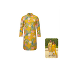 Chrkha Label Bhādõ Yellow Printed Kurta