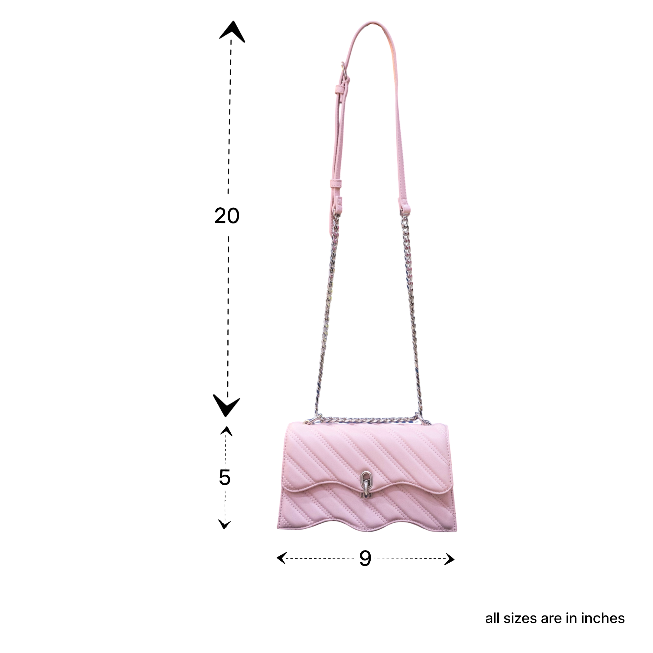 Charles & Keith Mini Quilted Chain-strap Flap Bag