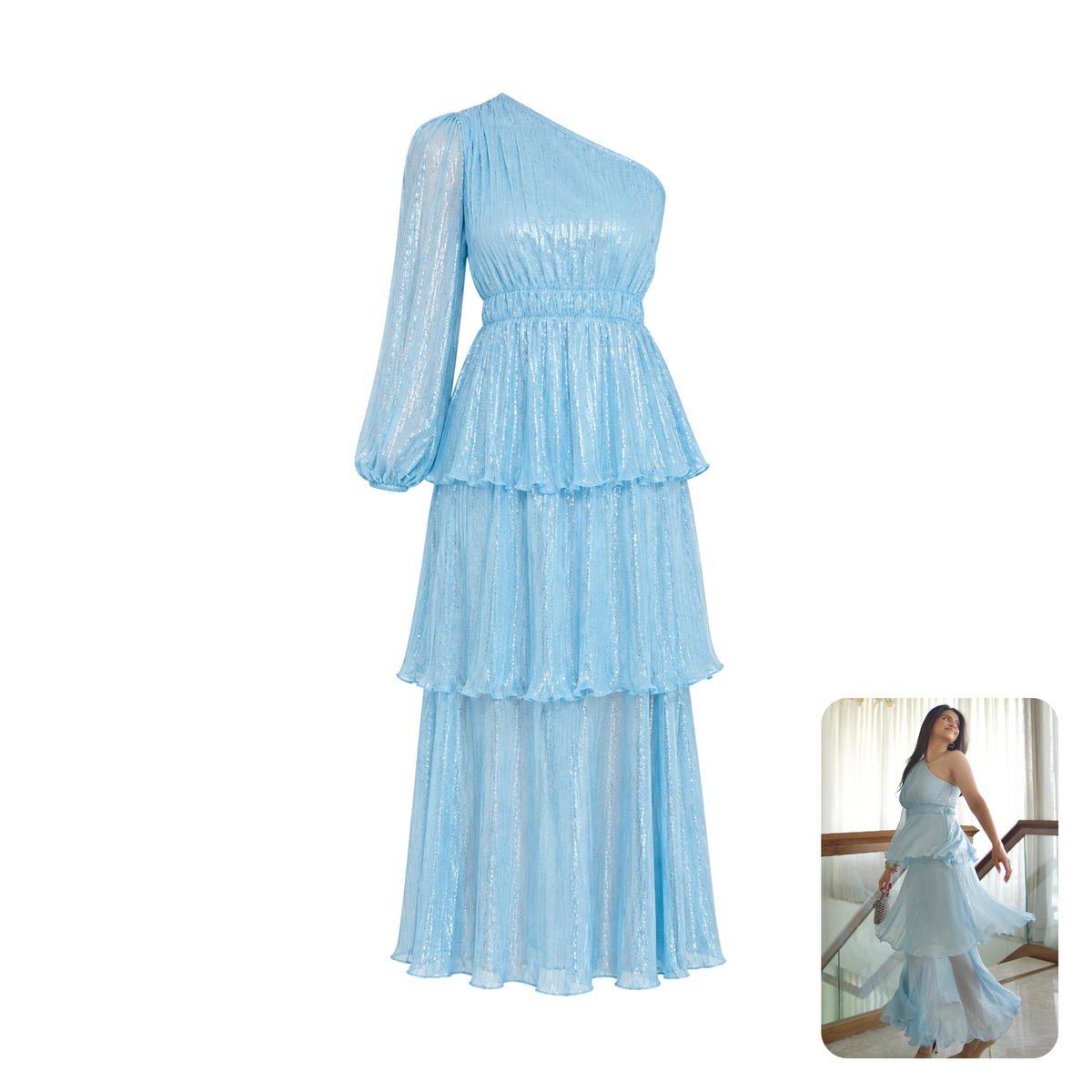 By the Bay One Shoulder Oscar Dress