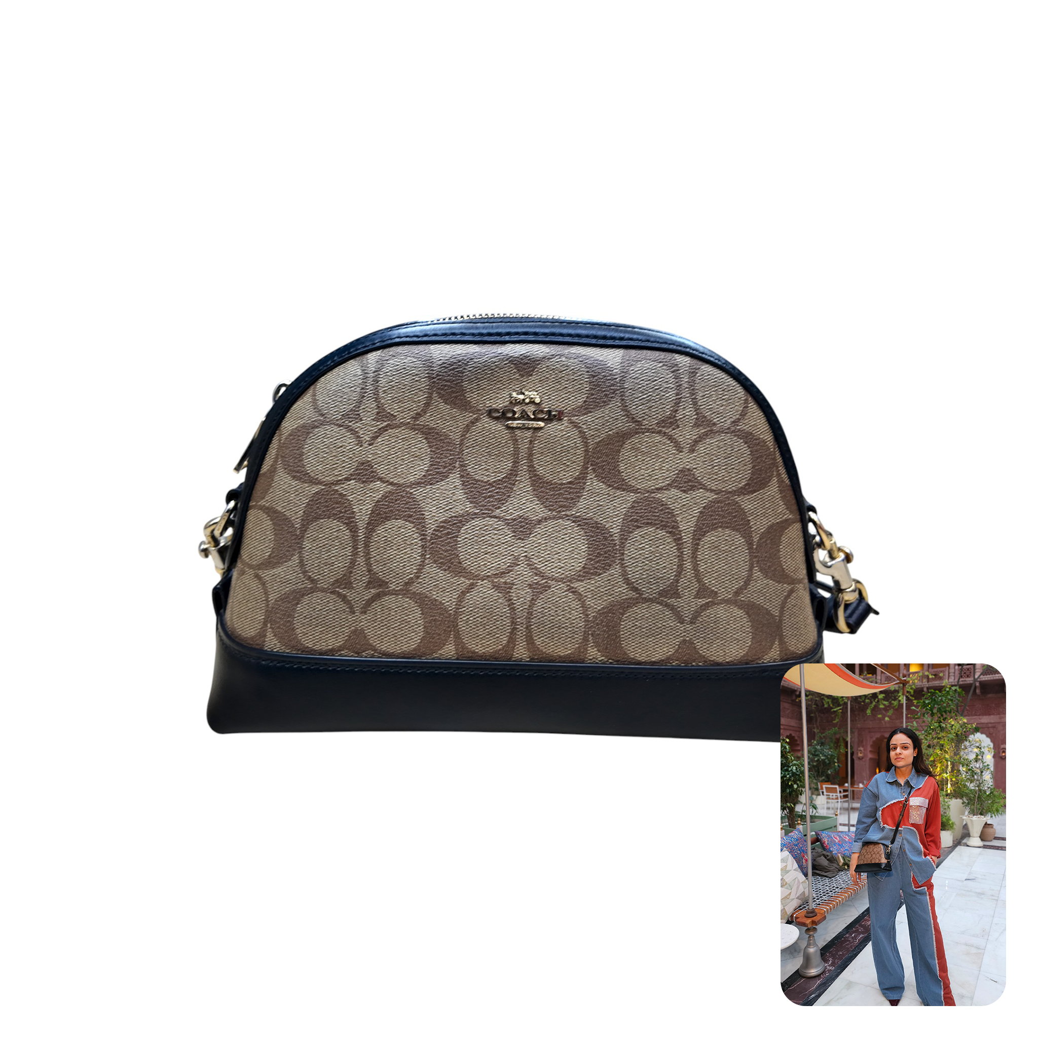 Coach Signature Dome Crossbody Bag