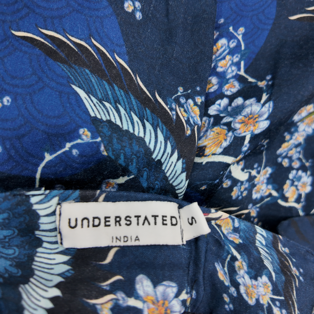 Blue Floral Printed Palazzo Pants