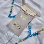 Label Swish White Cotton Crystal Collar Shirt Dress