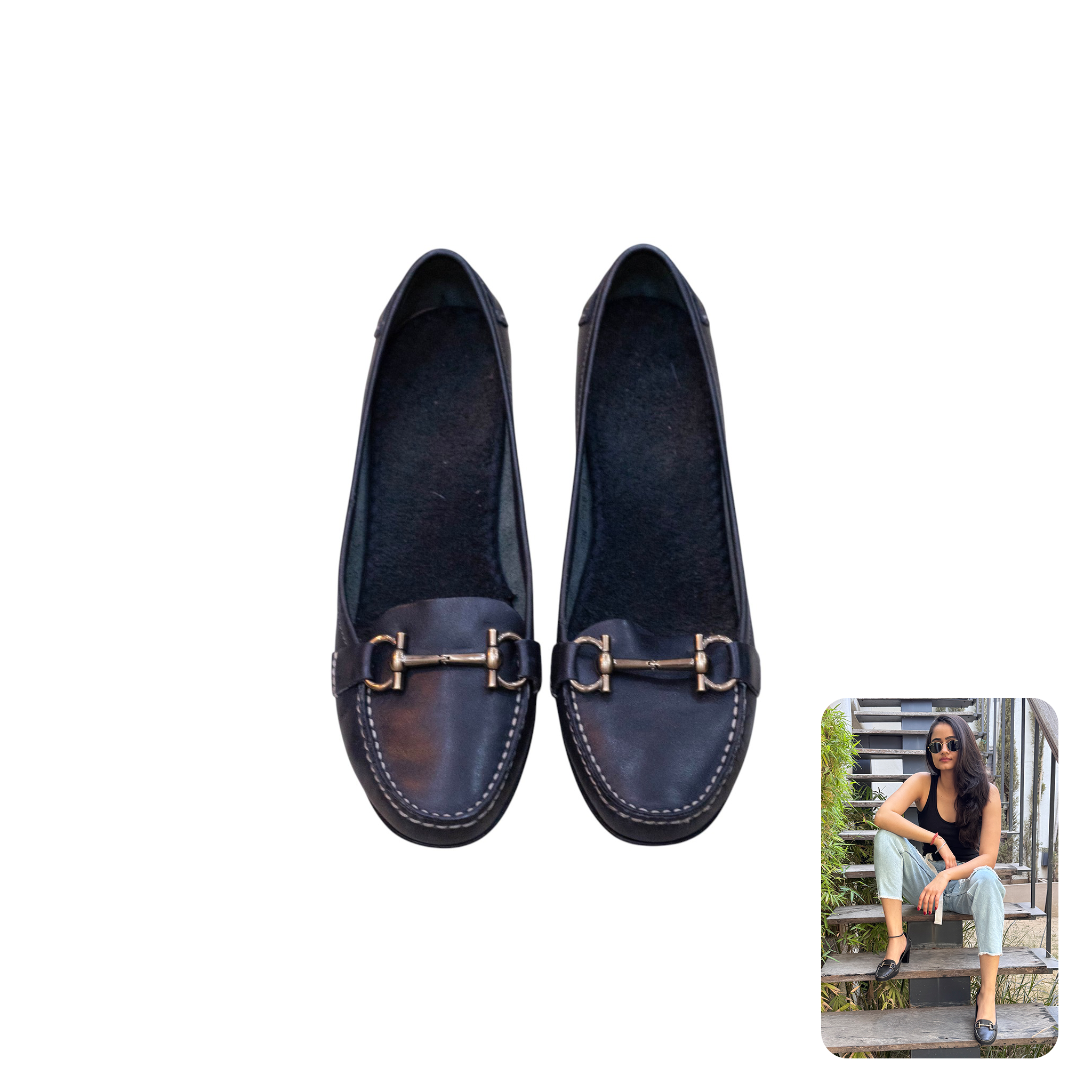 Salvatore Ferragamo “Malmo 70” Black Calf Leather Horsebit Heeled Loafers
