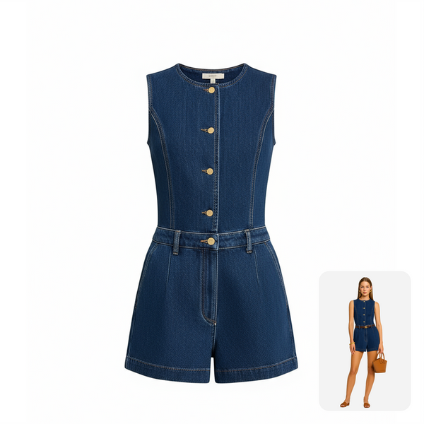 Zara Denim Romper