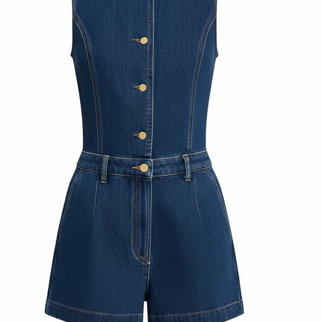 Zara Denim Romper
