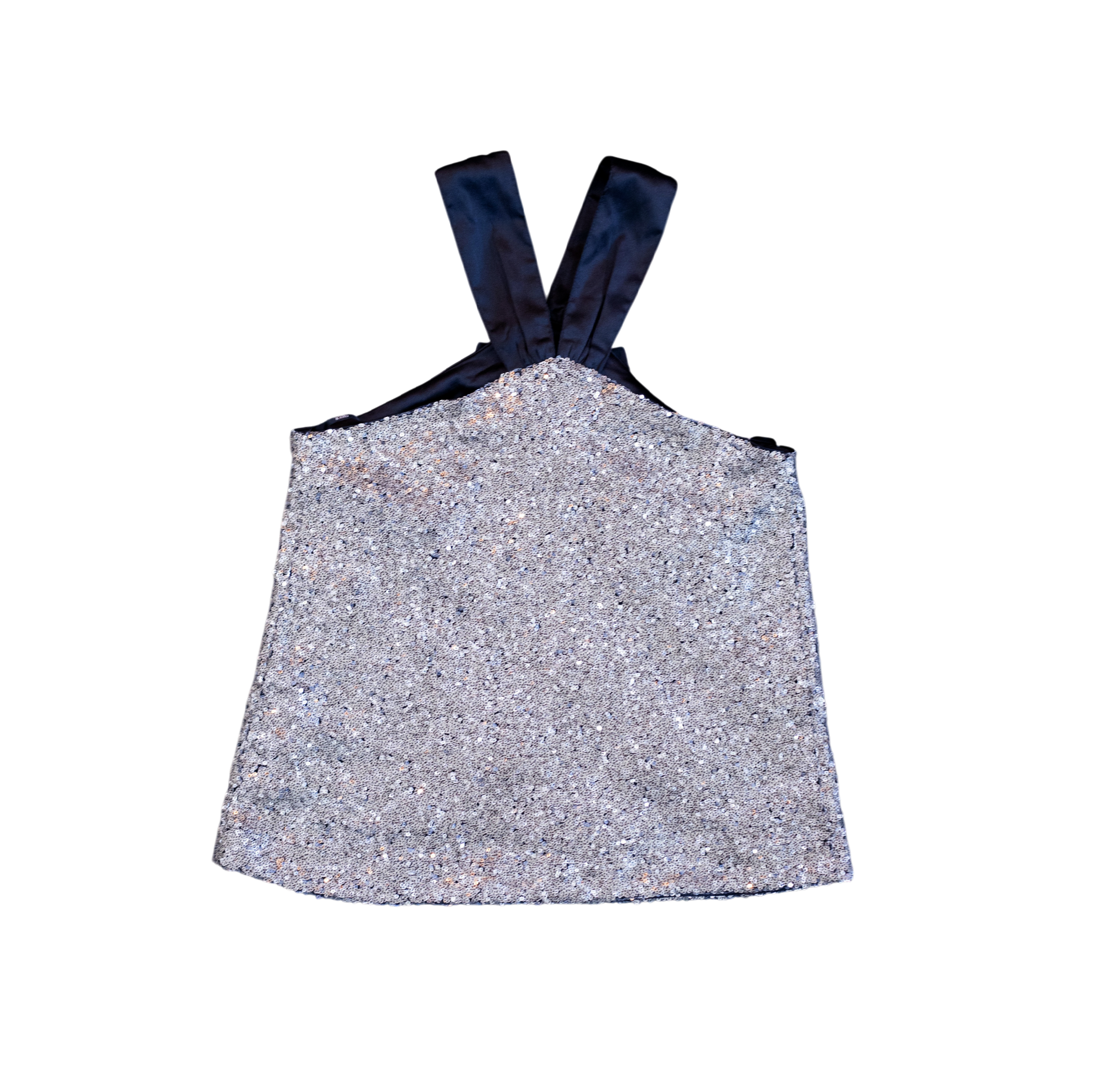 Kazo Sequin Party Top with Bow Detail