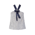 Kazo Sequin Party Top with Bow Detail