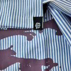 Blah Blah Blah Abstract Crest Striped Shirt